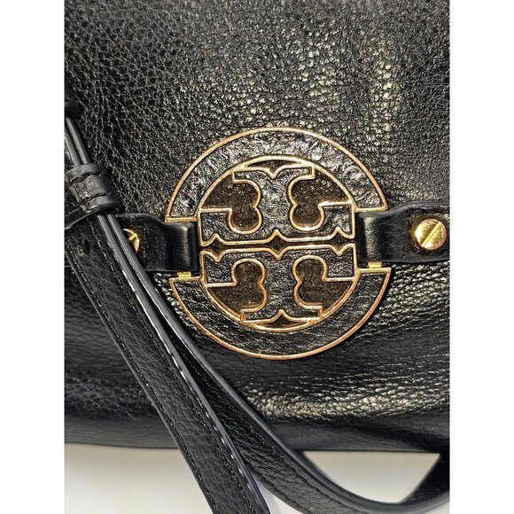 Tory Burch Women's Black Pebbled Leather Amanda Crossbody Bag Size Small 2725 - Picture 11 of 14